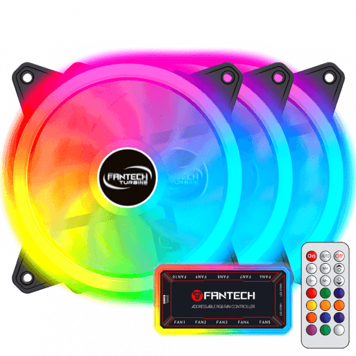 Fantech Dual Ring Multicolor Spectrum Pack 3 [FC-124 Turbine]