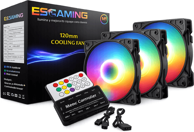 Esgaming EZ-08 ARGB - Black (Pack 3) [EZ-08]