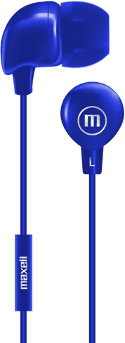 Maxell IN-BAX Earphone w/ Mic - Blue