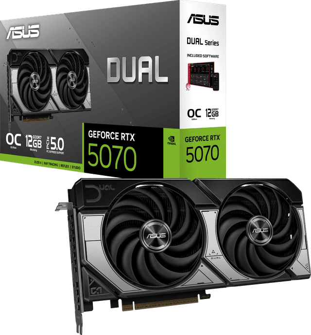 ASUS Dual GeForce RTX 5070 12GB GDDR7 OC Edition [DUAL-RTX5070-O12G]