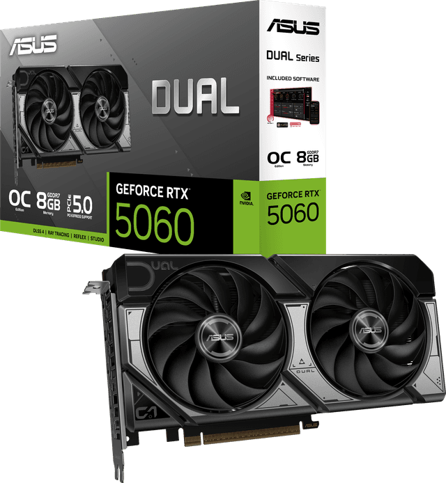 ASUS Dual GeForce RTX 5060 8GB GDDR7 OC Edition [DUAL-RTX5060-O8G]