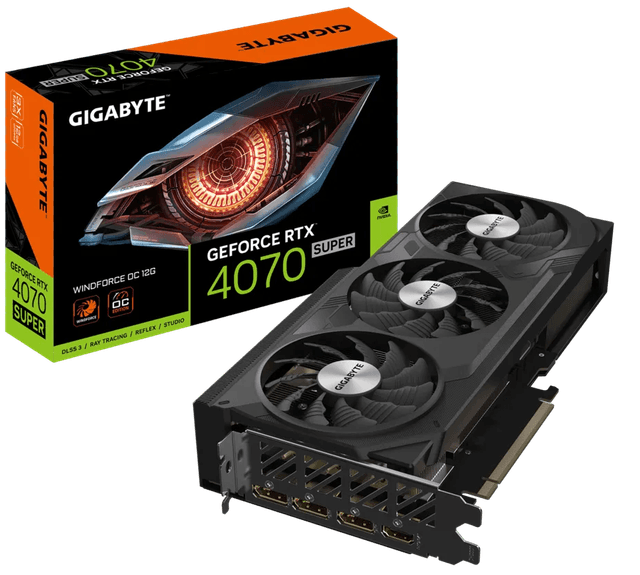 Gigabyte GeForce RTX 4070 SUPER WINDFORCE OC 12G [GV-N407SWF3OC-12GD]