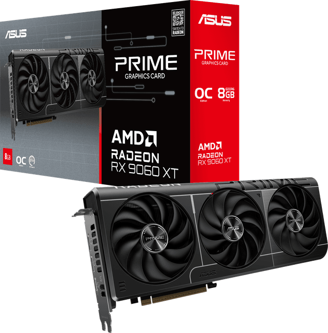 ASUS Prime Radeon RX 9060 XT 8GB GDDR6 OC Edition [PRIME-RX9060XT-O8G]