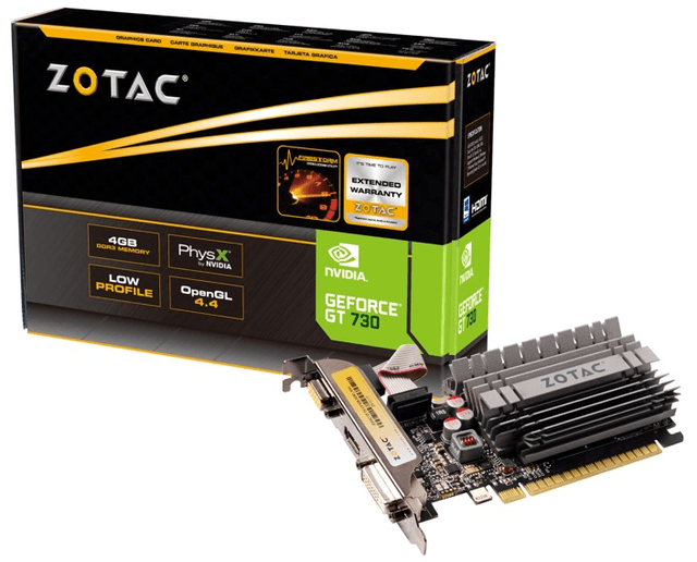 Zotac GT 730 (64 bits DDR3) [ZT-71115-20L]
