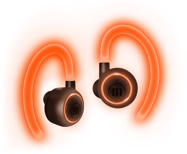 Maxell Halo Sport True Wireless Earhooks - Naranjo (EB-BTTWSH)