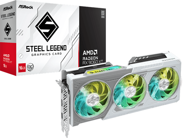 ASRock Radeon RX 9060 XT Steel Legend 16GB OC [RX9060XT SL 16GO]