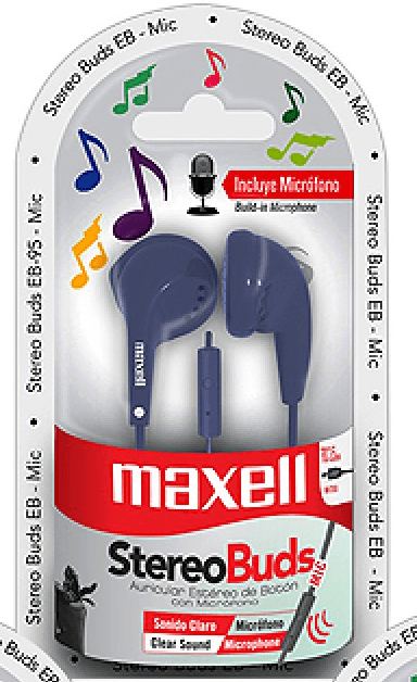 Maxell EB-MIC StereoBuds c/ Mic - Azul
