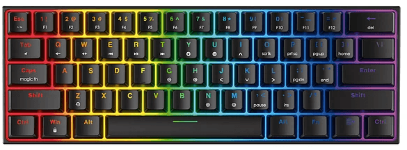 Fantech MAXFIT61 MK857 Black Edition - Red Switch