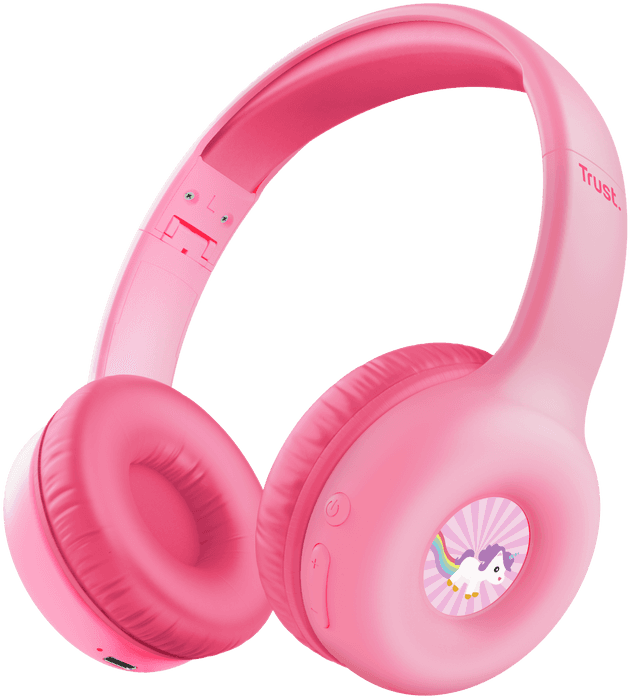 Trust Nouna Wireless Kids Headphones - Pink (25274)