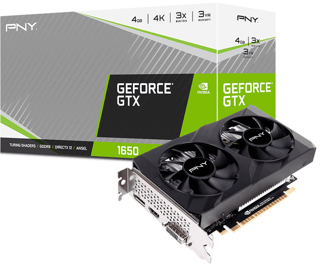 PNY GeForce GTX 1650 Dual Fan [VCG16504D6DFXPB1]