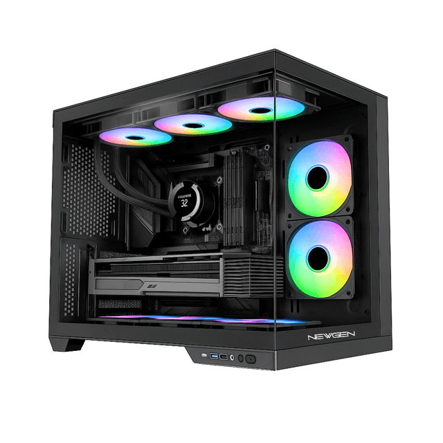 Newgen COBALT XL Glass ATX BTF Black V2
