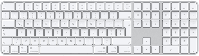 Apple Magic Keyboard Touch ID and Numeric Keypad (USB‑C) - Español (América Latina) (MXK73LA/A)