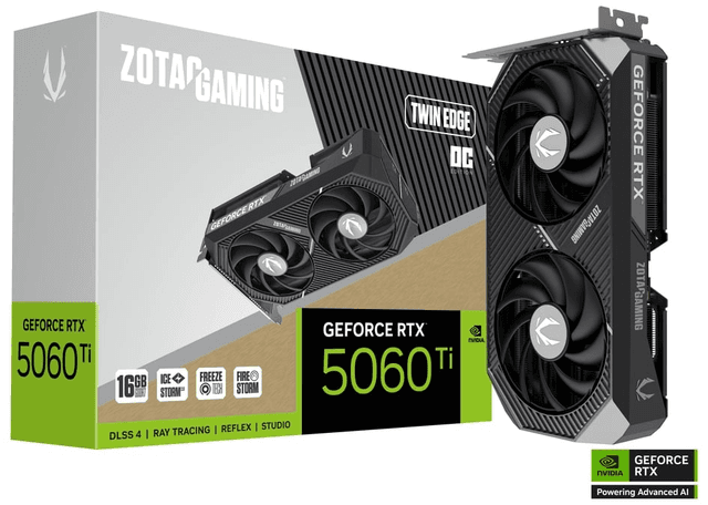 Zotac GeForce RTX 5060 Ti 16GB Twin Edge OC [ZT-B50620H-10M]