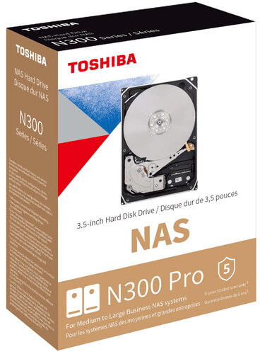 Toshiba N300 Pro NAS 22 TB (HDWG62CXZSTB)