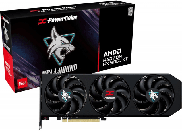 PowerColor Hellhound AMD Radeon RX 9060 XT 16GB GDDR6 [RX9060XT 16G-L/OC]