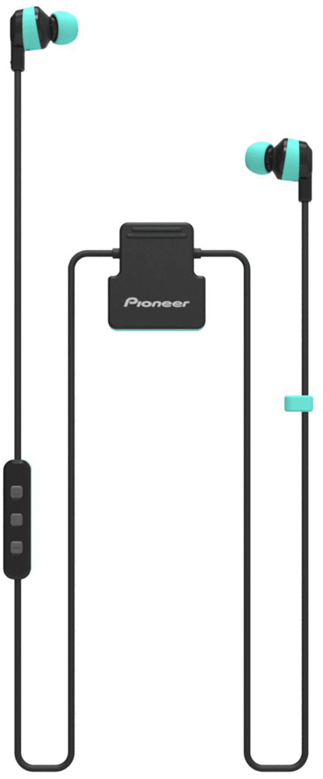 Pioneer iRONMAN Wireless Sports Earphones - Negro/Celeste (SE-IM5BT-GR)