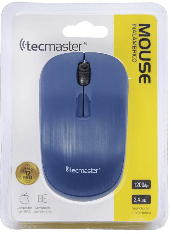 Tecmaster Mouse Inalámbrico - Azul (TM-100502-BL)