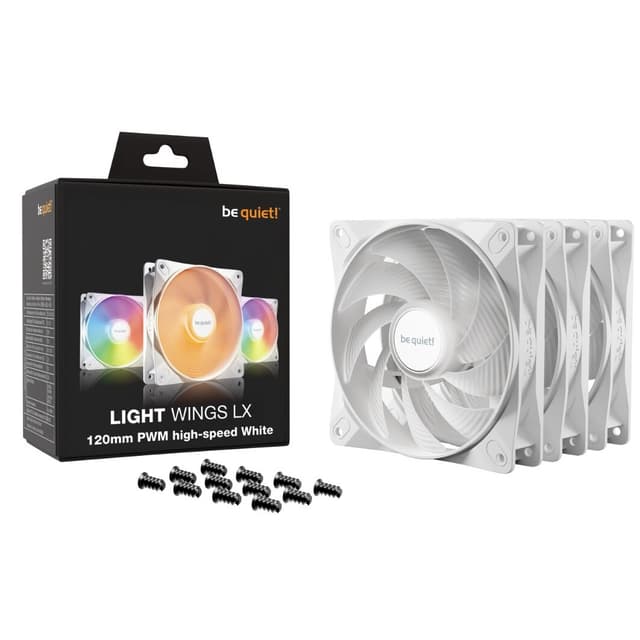 be quiet! Light Wings LX 140mm PWM HS 3-Pack - White [BL131]