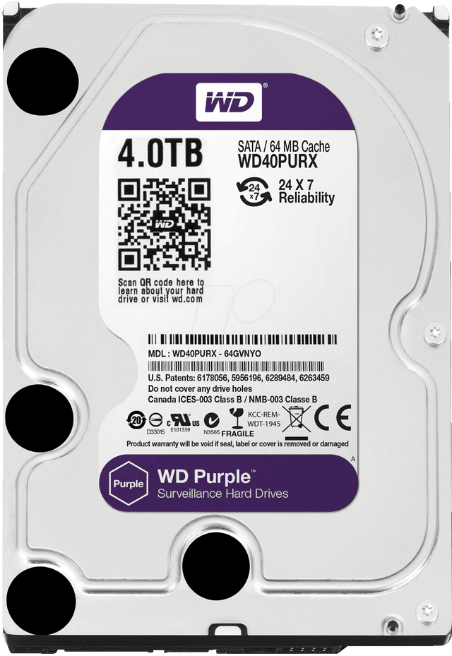 Western Digital Purple 4 TB (WD40PURX)
