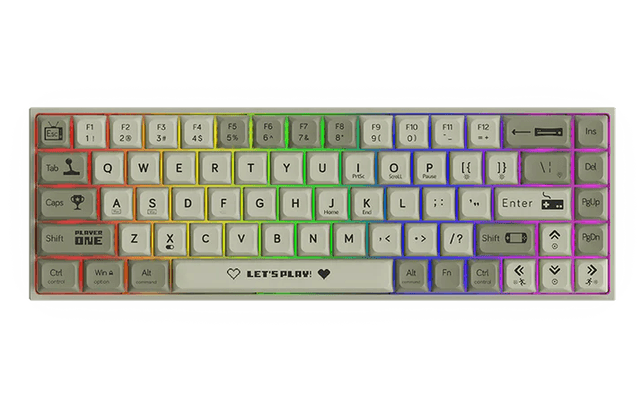 Ajazz AK680 - White Grey (Red Switch)