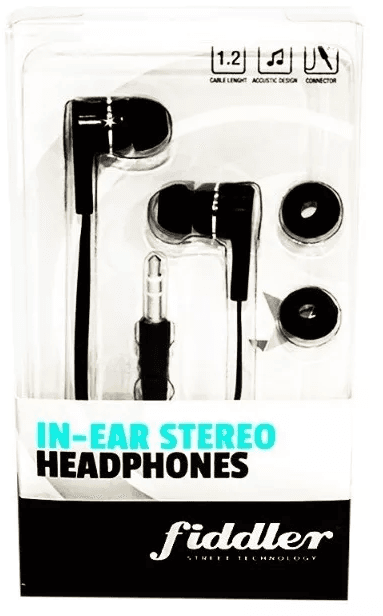 Fiddler In-Ear Stereo Headphones (Negro) (FD-003FB)