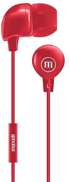 Maxell IN-BAX Earphone w/ Mic - Red
