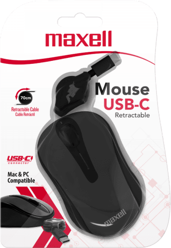 Maxell Mouse Retráctil USB-C (MOWR-C)