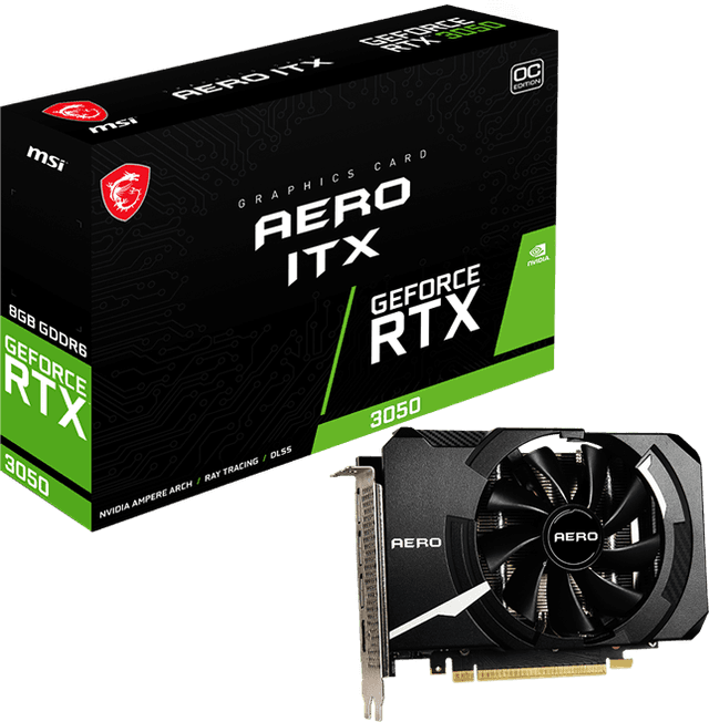 MSI GeForce RTX 3050 AERO ITX 8G OC [RTX 3050 AERO ITX 8G OC]