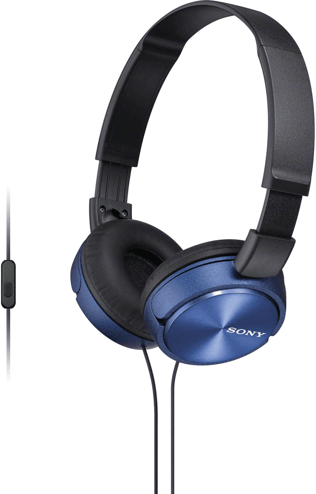 Sony MDR-ZX310AP Headphones - Black / Blue