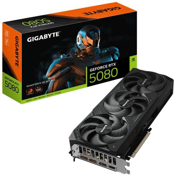 Gigabyte GeForce RTX 5080 WINDFORCE OC SFF 16G [GV-N5080WF3OC-16GD]