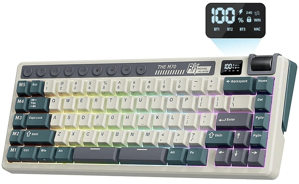 Royal Kludge M70 (Cyan Purple / Cream Switch) (RK-M70)