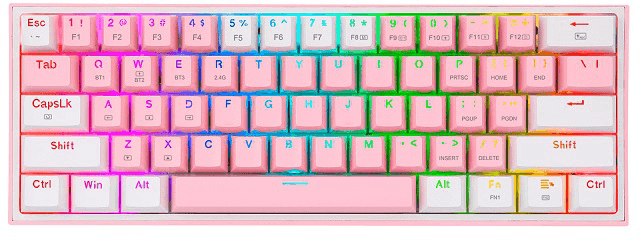Redragon FIZZ PRO K616-RGB B - Pink - White