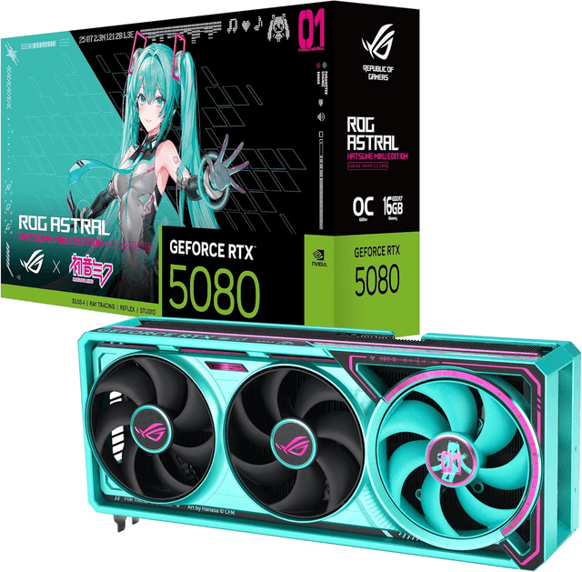 ASUS ROG Astral GeForce RTX 5080 16GB GDDR7 OC HATSUNE MIKU EDITION [90YV0LV9-M0AA00]