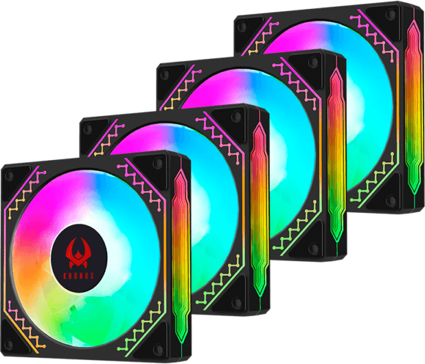 Kronos Ventus Black - Set 4 Ventiladores