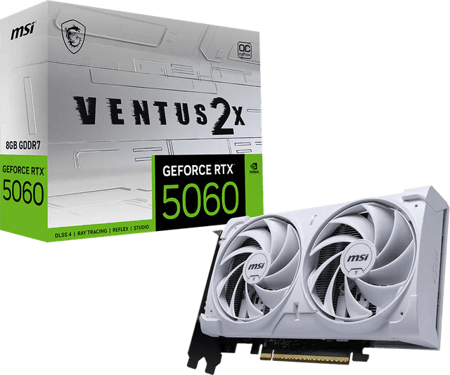 MSI GeForce RTX 5060 8G VENTUS 2X OC WHITE [G5060-8V2CW]