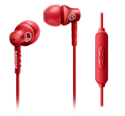 Philips Auriculares intrauditivos con micro - Rojo (SHE8105RD/00)