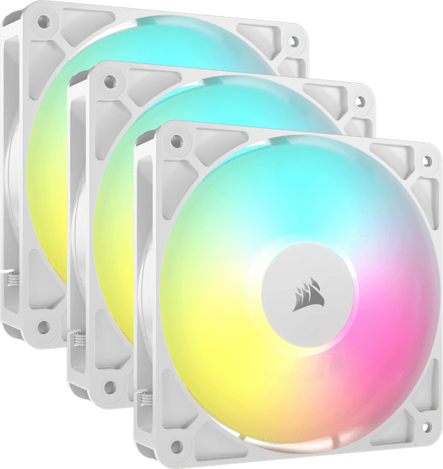 Corsair RS120 ARGB 120mm PWM Fans - Triple Pack White [CO-9050185-WW]