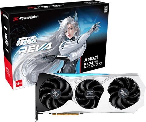 PowerColor Hellhound AMD Radeon RX 9070 XT 16GB GDDR6 Reva Edition [RX9070XT 16G-L/OC/REVA]