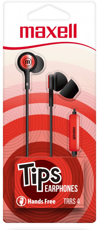 Maxell In-Tips - Negro/Rojo