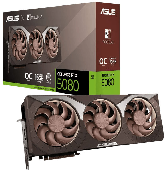ASUS GeForce RTX 5080 16GB GDDR7 Noctua OC Edition [RTX5080-O16G-NOCTUA]