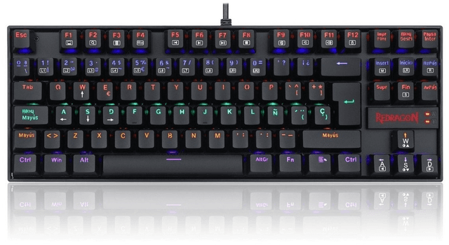 Redragon Kumara K552 Rainbow (Español) (Negro - Switch Red)