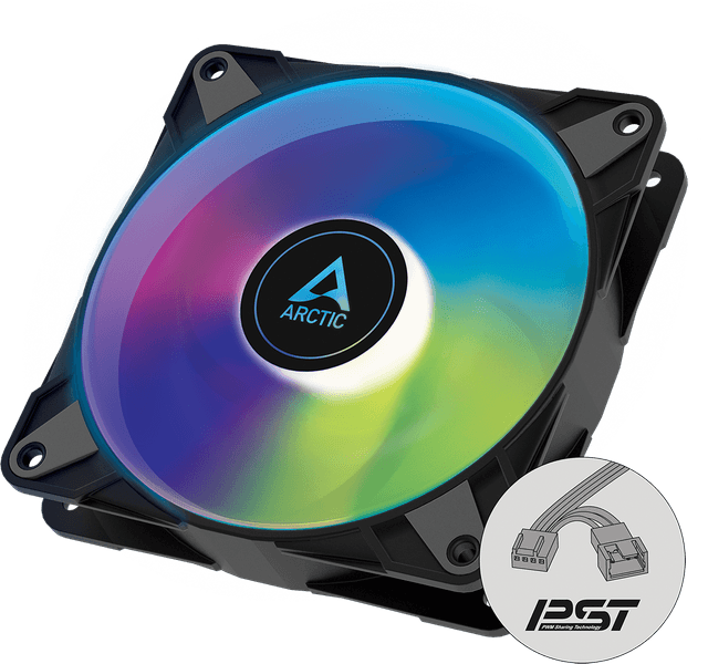 Arctic P14 PWM PST ARGB - Black 140mm