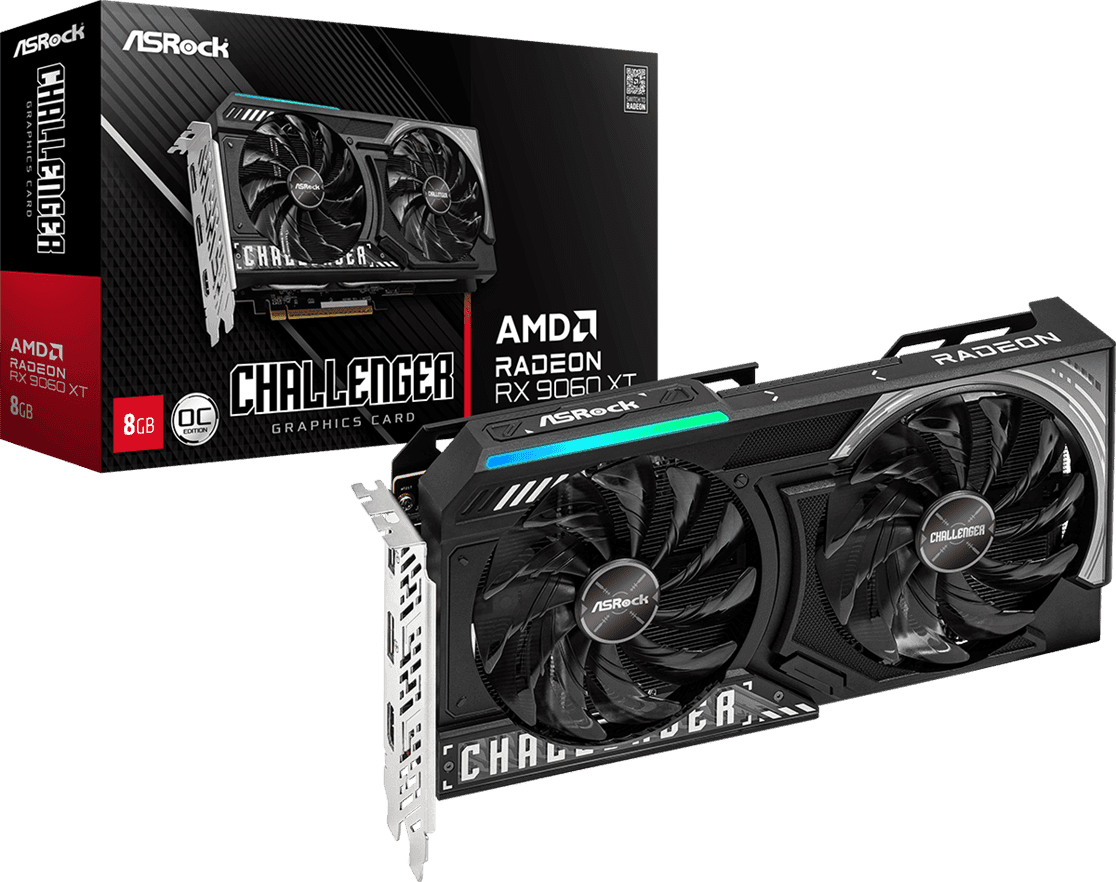 ASRock Radeon RX 9060 XT Challenger 8GB OC [RX9060XT CL 8GO]