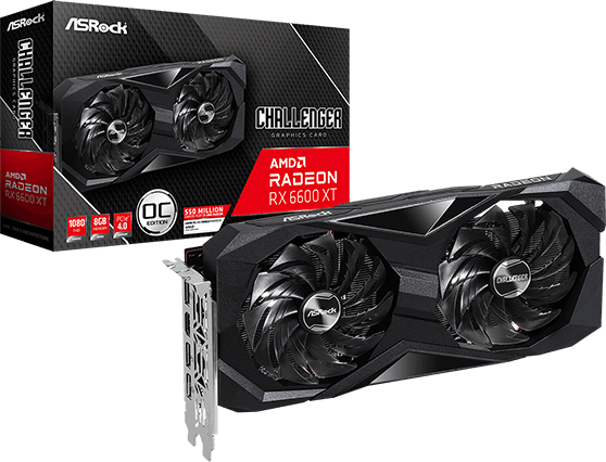 ASRock Challenger D 8GB OC RX 6600 XT [RX6600XT CLD 8GO]