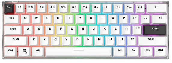 Fantech MAXFIT61 MK857 Frost Space Edition Wireless - Blue Switch