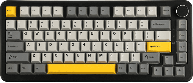 Ajazz AK820 Max HE - Black Grey Yellow (Magnetic Switch)