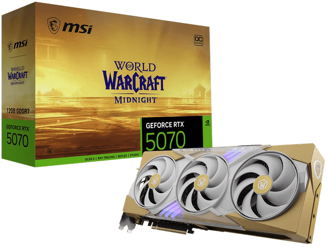 MSI GeForce RTX 5070 12G WORLD OF WARCRAFT LIGHT EDITION OC [G507012WMLEC]